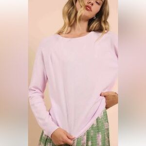 Super soft Light lavender Long Sleeve Sweater.